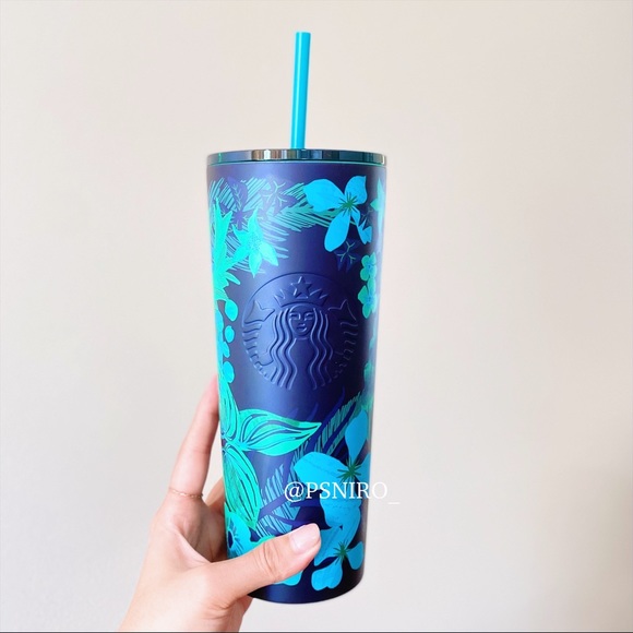 Starbucks Summer 2022 Teal SS Venti Forest Tumbler
